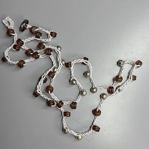 Men's Double Wrap Bracelet Light Gray Silver Brown Beads Handmade Everyday Basic - Picture 5 of 5